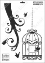 Schablone-Stencil A3 162-0799 hängender Vogelkäfig
